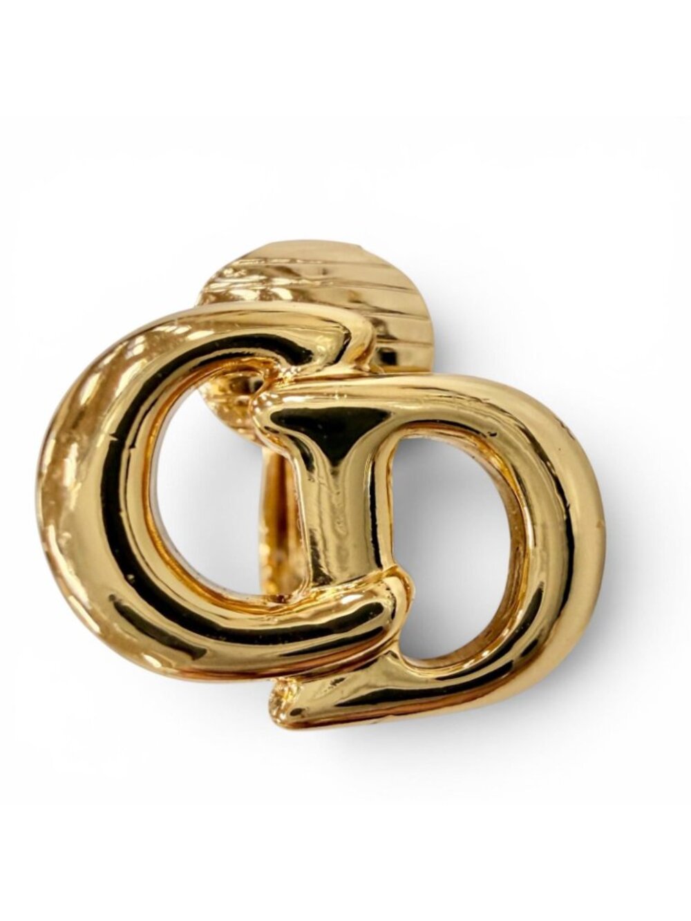 Dior Vintage CD Logo Earrings for Both Ears Gold - Picture 5 of 7